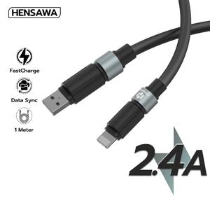 Hensawa สายชาร์จเร็ว USB to Type-C Micro ip ชาร์จไว 2.4A PD 27W 1m รุ่น US5099 สายหนา นุ่มพิเศษ Fast Charge Cable & Sync 1 เมตร สำหรับ  iPhone Realme Xiaomi และ SmartPhone