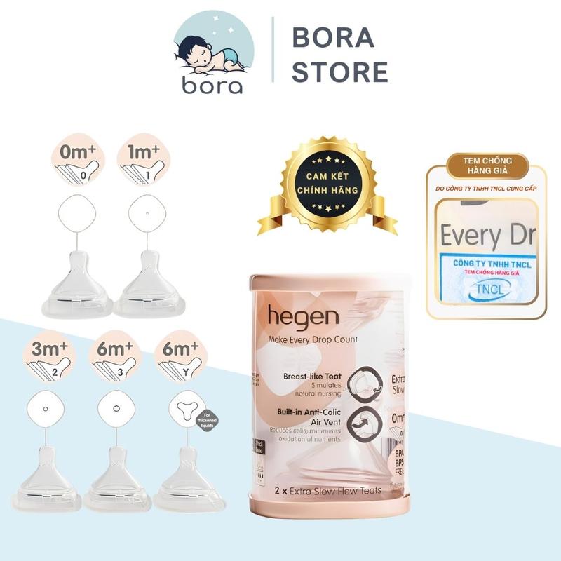 Núm ti bình sữa Hegen số 0, 1, 2, 3, Y