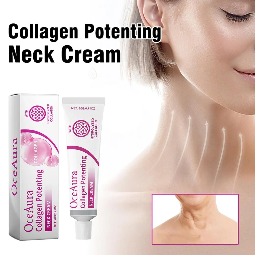 Kem Dưỡng Cổ Làm Săn Chắc Collagen, 20g, Làm Mịn Đường Viền Cổ, Làm Trắng Cổ, Làm Săn Chắc, Dưỡng Ẩm, Nâng Cơ, P4J0