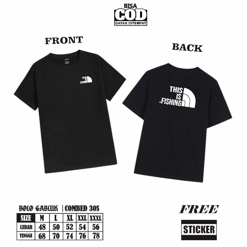 Kaos Mancing Tshirt “This Is Fishing” free stiker pancing 1