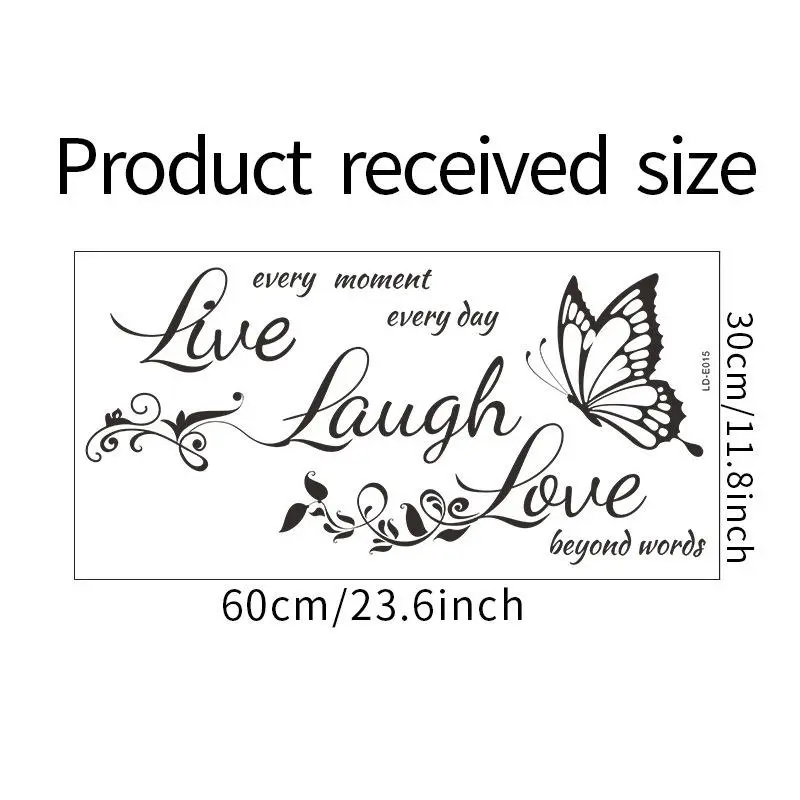Wall Sticker (1 Piece), Butterfly And Letter Decorative Sticker, PVC Waterproof Wall Decor Supplies For Home Hotel And Restaurant, Home Decor Set 1