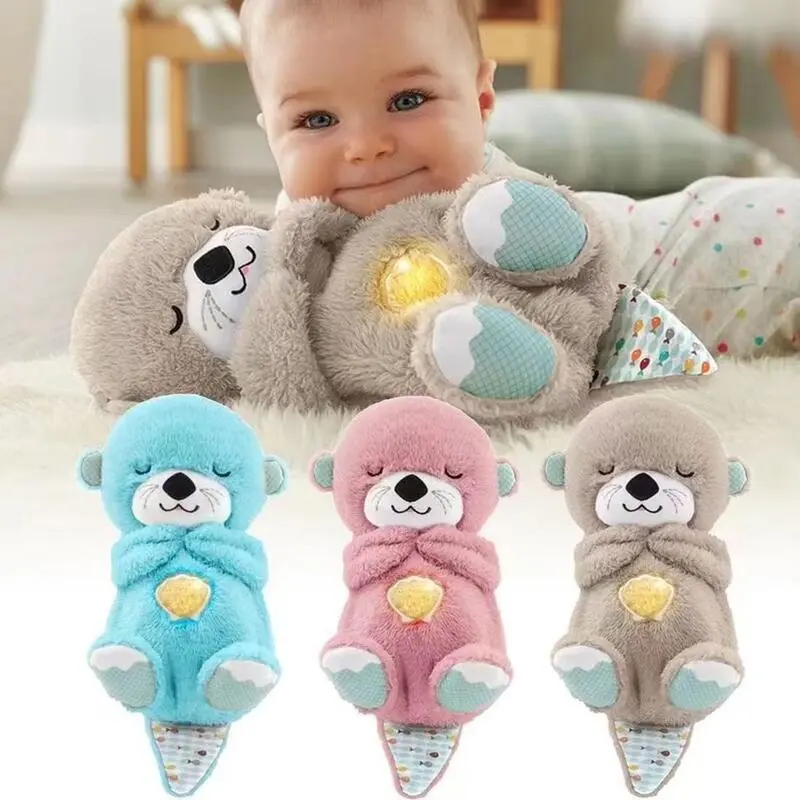 Mainan Mewah Beruang Bernafas, Reka Bentuk Landak Comel, Muzik Menenangkan, Sesuai untuk Kanak-kanak dan Bayi, Rakan Tidur, dengan Bunyi dan Cahaya, Mainan Anak Patung Toys Monkey Baby Plush