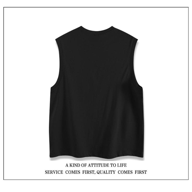 Product Introduction of Áo Ghi Lê Hiphop, Thương Hiệu Thời Trang Mỹ Nặng, Dành Cho Nam Giới, Phong Cách Đường Phố Cao Cấp, Dáng Rộng Rãi Và Thường Ngày, Áo Phông Không Tay Áo, Thích Hợp Cho Mùa Hè, 12 Tuổi, Năm 2025 Menswear Thun Cổ Tròn 4