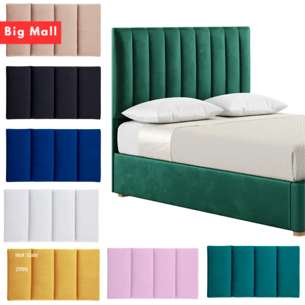 HARGA PER 1 Unit HEADBOARD AESTHETIC | BAHAN BLUDRU HALUS WALLPANEL | PERLENGKAPAN RUMAH DEKORASI RUMAH