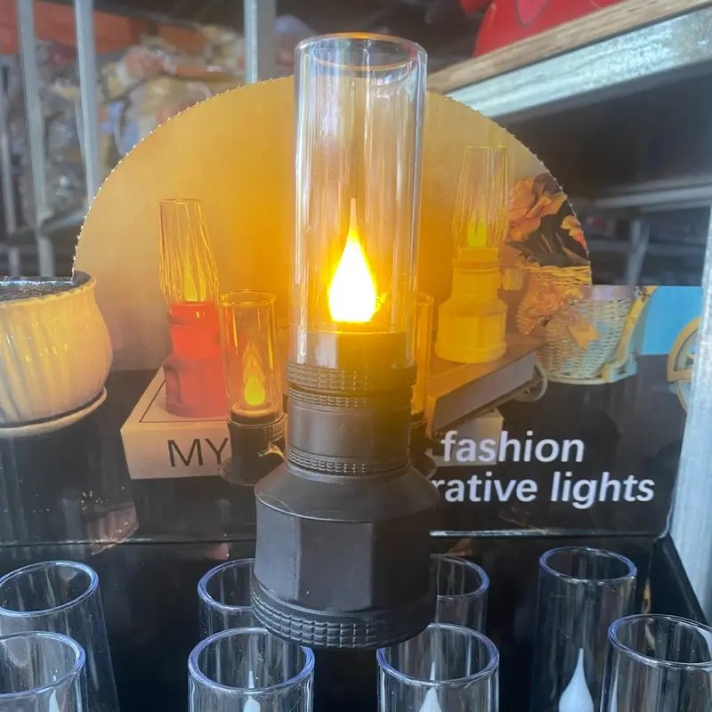 Đèn Cầy Cổ Điển - Dùng Pin Thiết Kế Cổ Điển Trang Trí Dùng Làm Đèn Thờ , đèn thờ phong cách cổ điển, chạy bằng pin 8