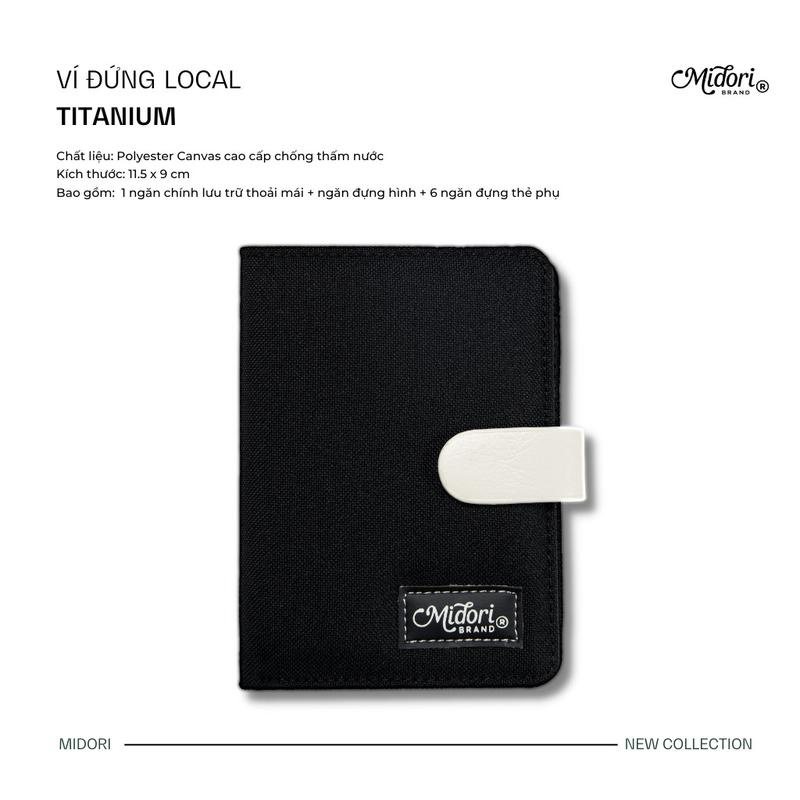 [ST.ICK.ER] Ví Vải Đứng Nhiều Ngăn Nam Nữ Quai Hít TITANIUM Kháng Nước | Local Brand MIDORI FOR MAN