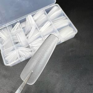 Móng Úp Nhám Chia Vạch Hộp 300 Móng Có Vân Cứng Cáp Ngăn Rời Siêu Dài Có Kẻ Dễ Dũa Theo Form Làm Nail Nữ Women