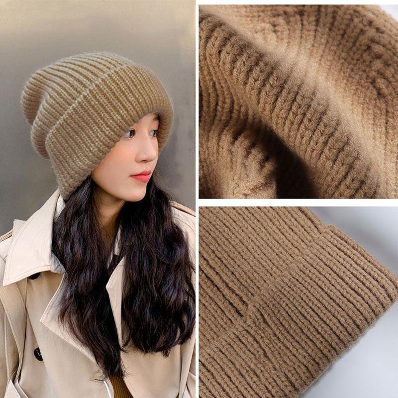 Product Introduction of High Quality Woman/Men Ladies Casual Cap Knitted Beanies Warmer Bonnet Winter Autumn Hats Female Beanie Caps 15