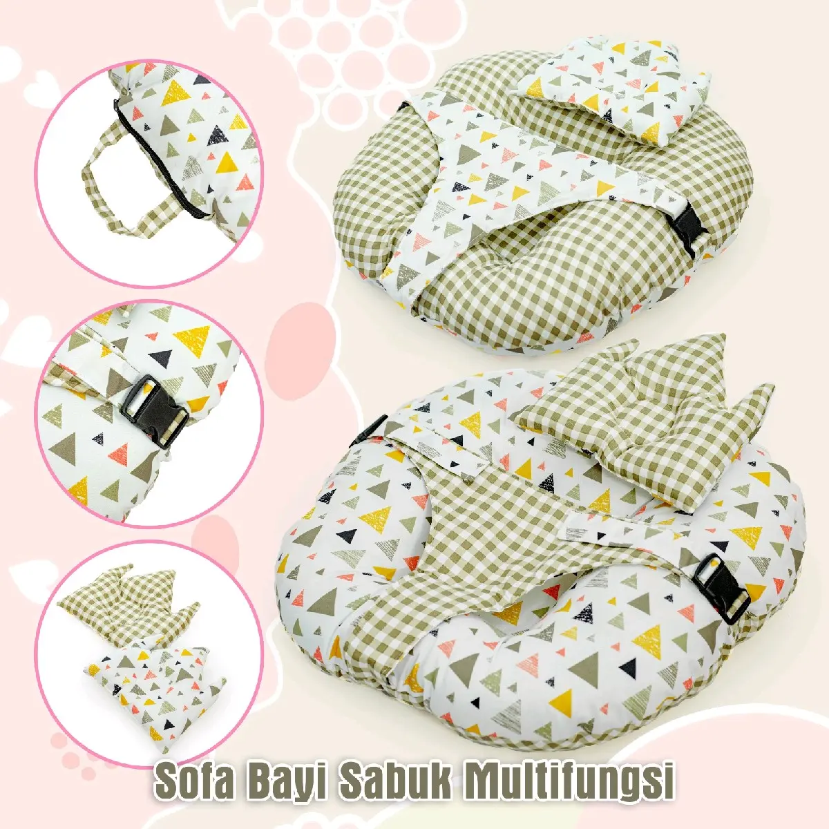 sopa sabuk pengaman pree bantal mahkota Katun