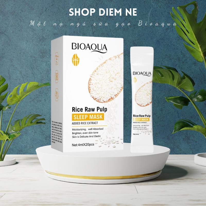 Combo 2 hộp mặt nạ ngủ sữa gạo Bioaqua dưỡng ẩm đều màu da Kem Face Collagen Skincare