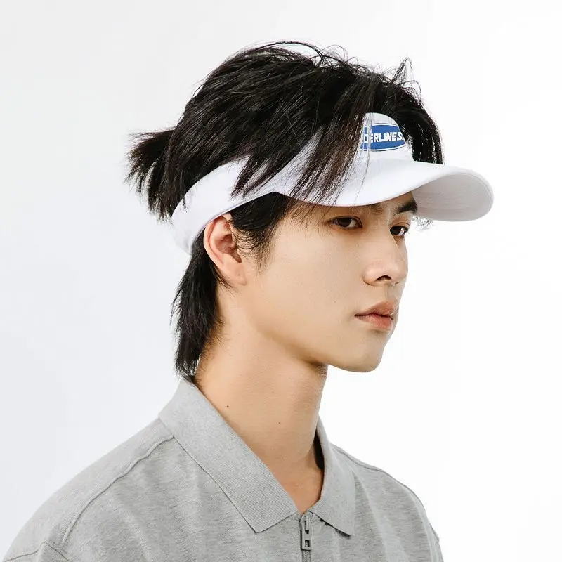 Breathable Sky Top Design: Summer Japanese Big Head Untamed Tennis Hat, Men's Sunscreen Sun Hat, Running Student Sports Sunshade, Sky Top Hat, Women's