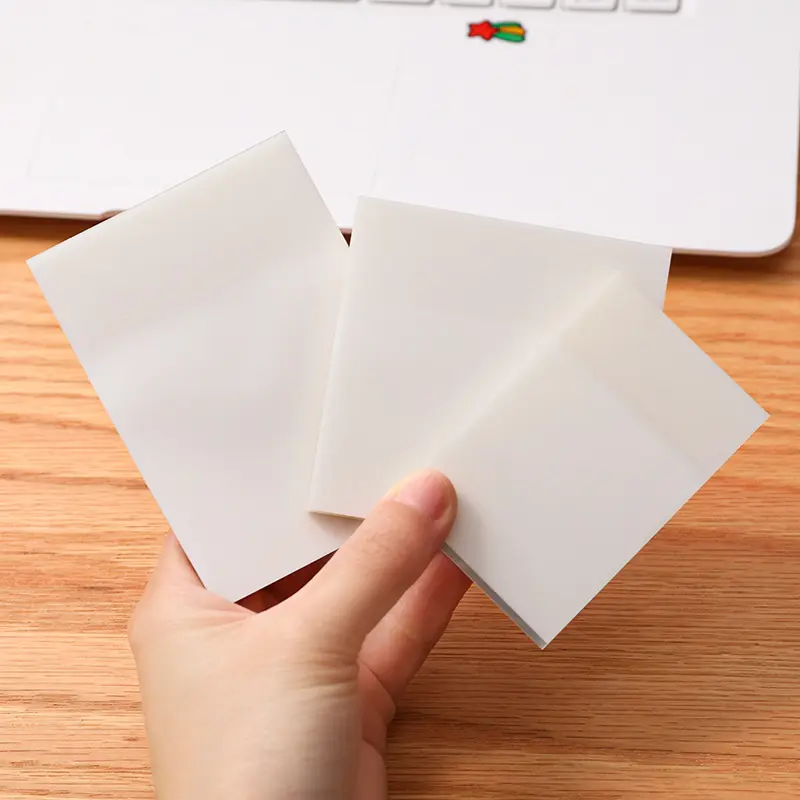 Sticky Note Transparan anti Air tahan air 50 lembar / Transparent Sticky notes / memo bening tempel / memo stiker transparant Kertas Plastik