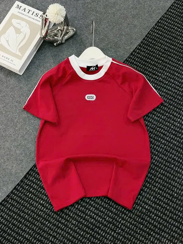 Áo thun viền tay  GIDI cotton borip _A 882_chân ngắn BTQ2 4
