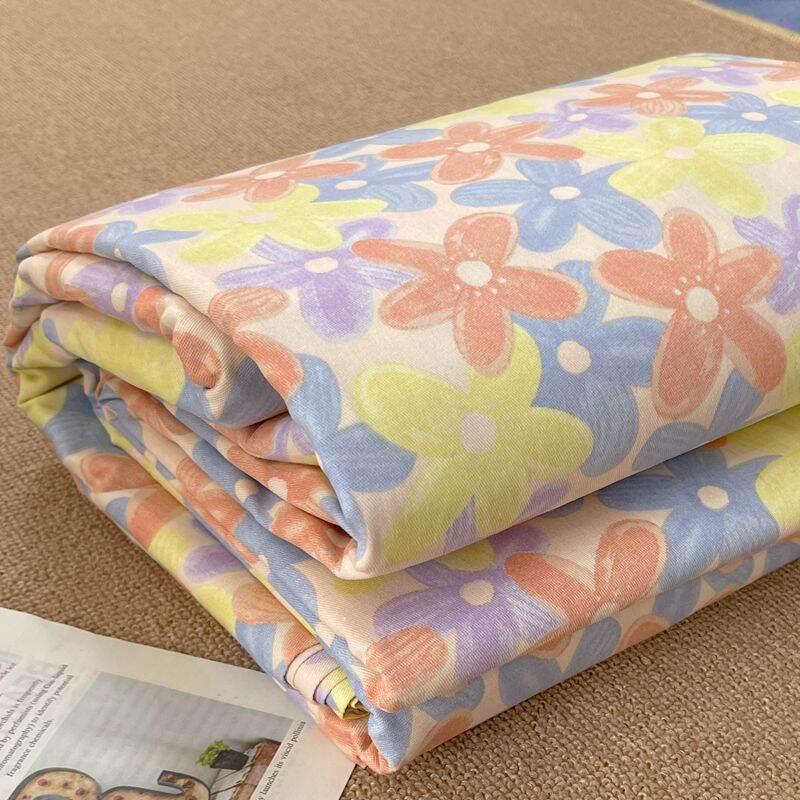 Product Introduction of Exported to UK Original Order 100% Pure Cotton Active Print Quilt Cover Four-Piece Set Single Double Duvet Cover Bed Sheets Pastoral Cotton 40