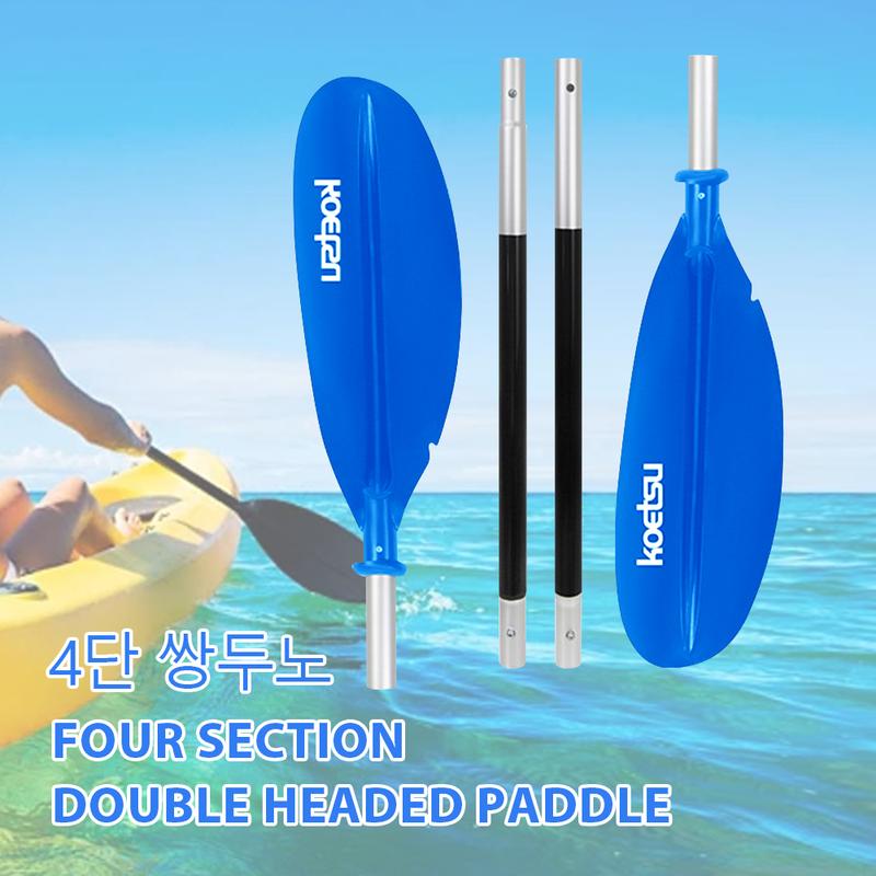 4-Piece Two Way Paddle Adjustable Floating Kayak Paddle for Outdoor Water Sports 3