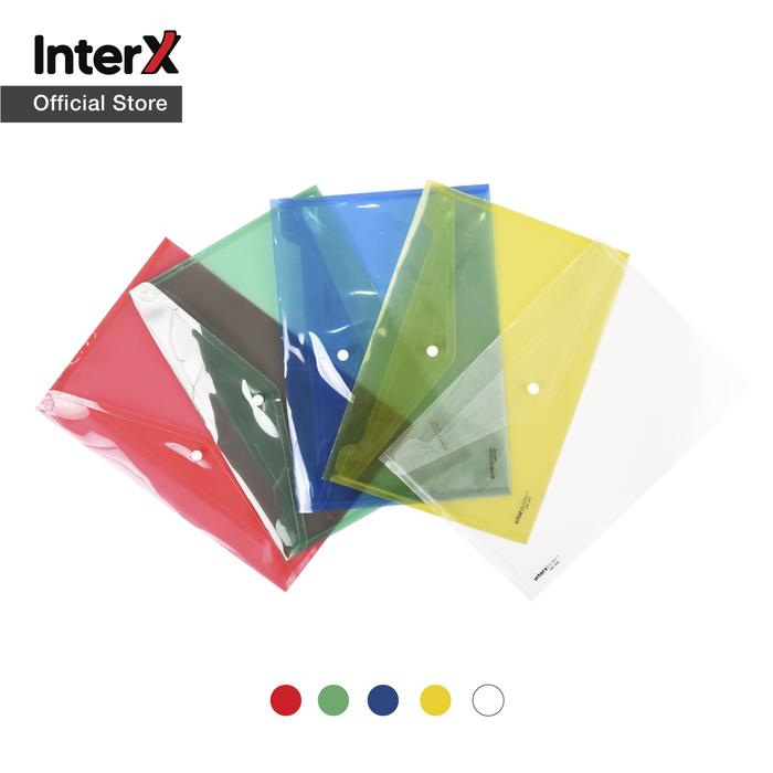 Map Inter Folder Intex Promo InterX Folder Map Kancing / Dokumen File Bag Bening Folio (F4 ...
