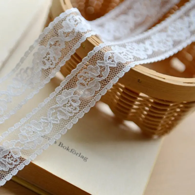 Lace Ribbon, 1 Roll 10 Yards Exquisite Elegant Lace Ribbon, DIY Supplies for Wedding Dress, Gift Wrapping, Sewing Decoration