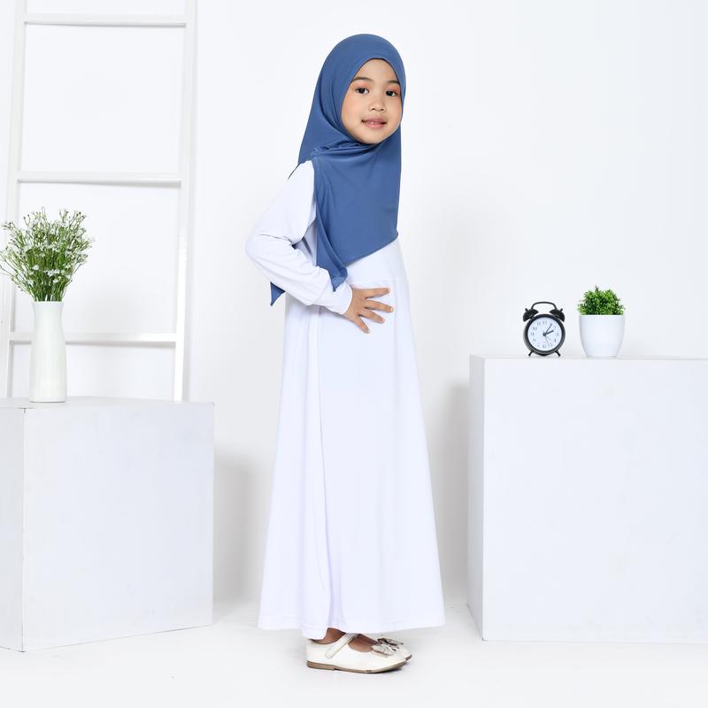 Jilbab Anak Segitiga instan Jersey Premium Usia 0-8 tahun Kerudung instan Nyaman Muslim 2
