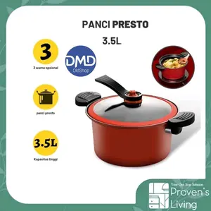 Panci Presto Micro Pressure Cooker 3.5L Anti Lengker Promo