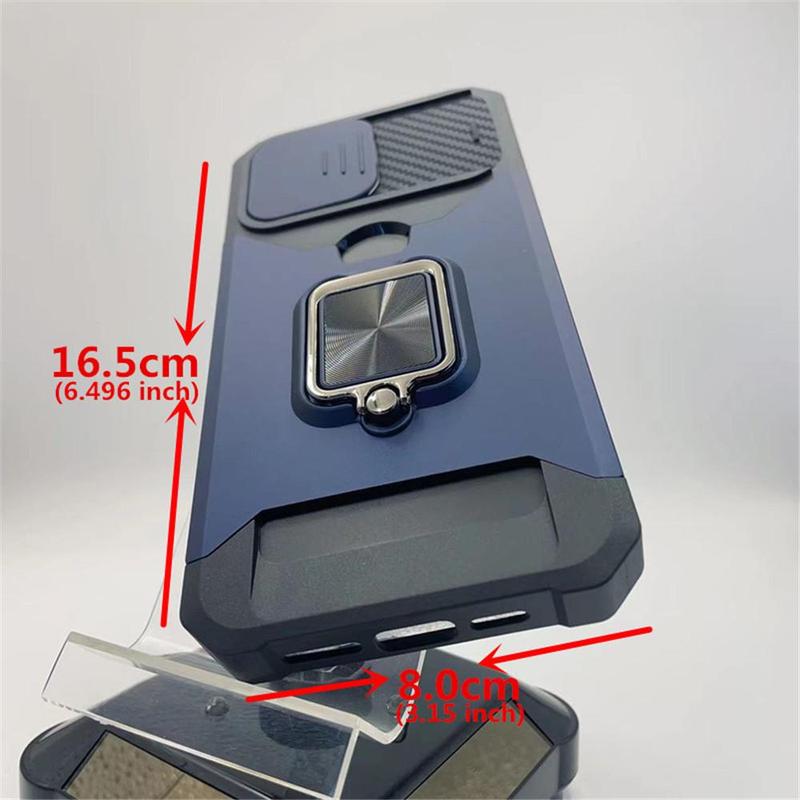 Shockproof Hard Phone Case with Stand & Card Slot, Anti-fall Phone Protective Cover Compatible with iPhone Series, National Day Offers 6