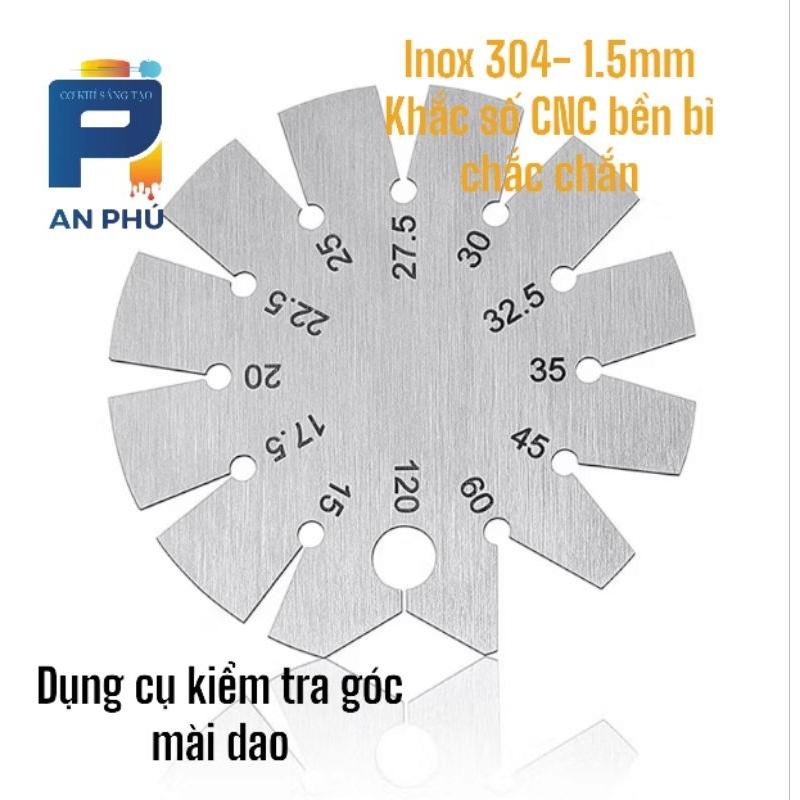 [ Free ship] Dụng cụ kiểm tra góc mài dao- Dưỡng đo góc An Phú vn thước đo góc 0