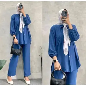 𝐏𝐆𝐌𝐓 •  ONE SET ZEMA AMANDA SAKU /SETELAN CRINGKLE WANITA SET AMANDA