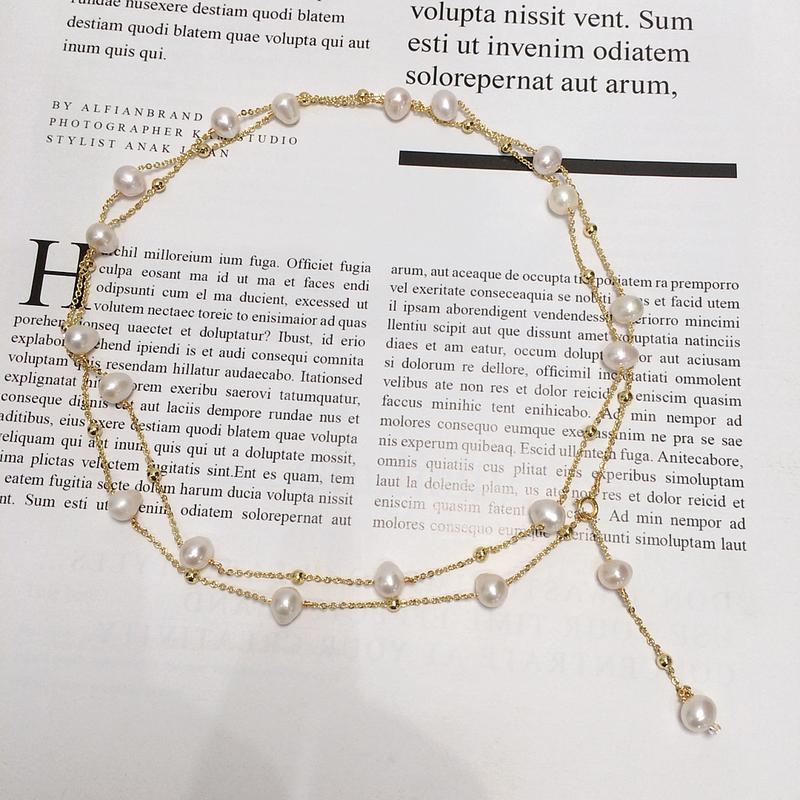 Product Introduction of Natural Jewelry Classic Hot Selling Product Zhuji Pearl Natural Freshwater Pearl Starry Pearl Necklace High-Grade Light Luxury Clavicle Chain Summer 21