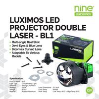 Gambar LUXIMOS Lampu Biled Projie 3 Inch 70W Double Laser Devil Eye Kipas Pendingin Super Terang Cutoff White Motor Mobil BL1 - NINE AUTOSERIES - Blue dari Nine Autoseries Surabaya Kab. Sidoarjo 1 Tokopedia