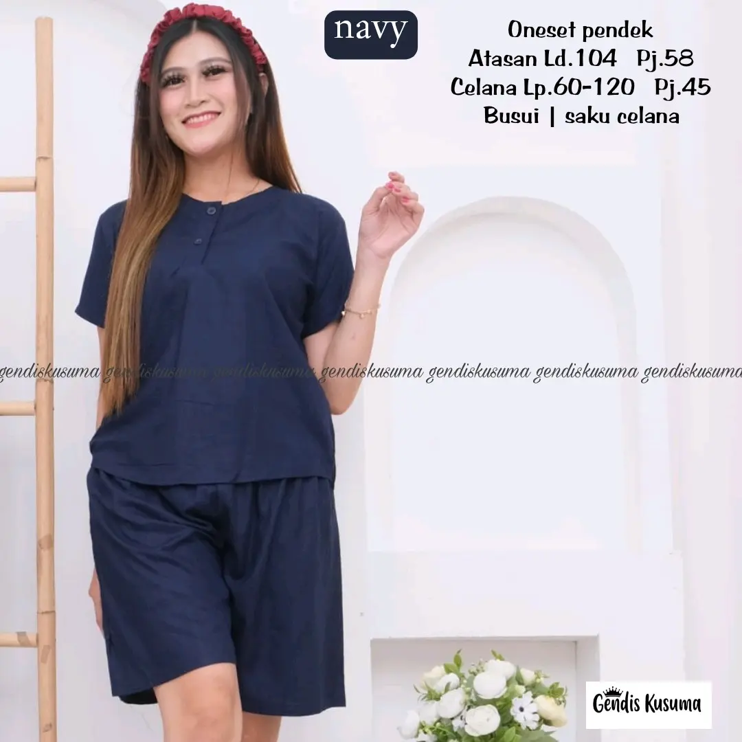 setelan kan iya oneset pendek polos busui jumbo rayon visvose
