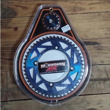 Gear Set KLX Depan Belakang Plus Rantai *49-14 Biru
