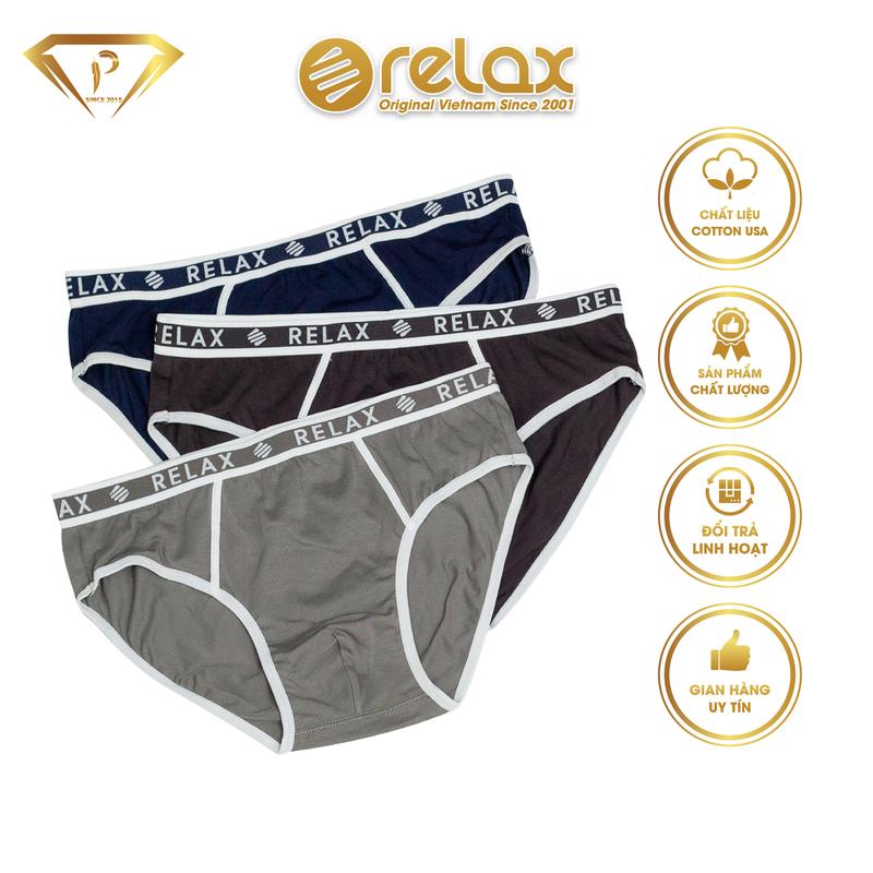 Quần lót nam RELAX RLTK024 quần lót Cotton USA   , quần lót brief lưng 1.5cm Sịp Thun Quần Boxer Boxer