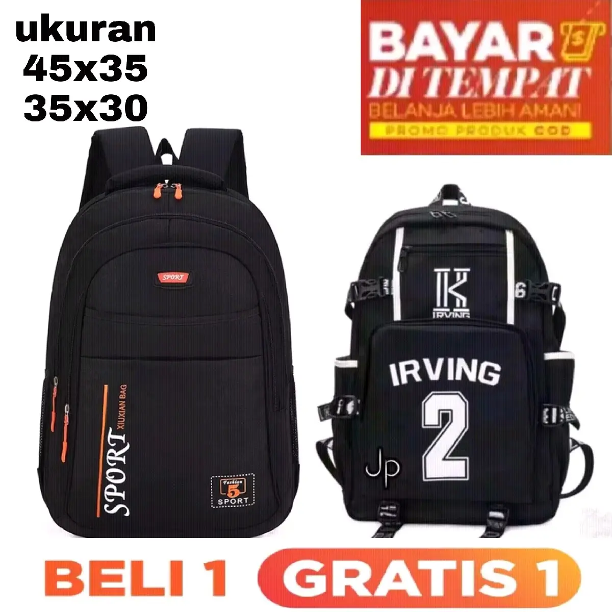 DISTRO Klub New Arrival - Tas Sekolah IAC Backpack Up to - Tas Pria Tas Wanita Daypack SD SMP SMA