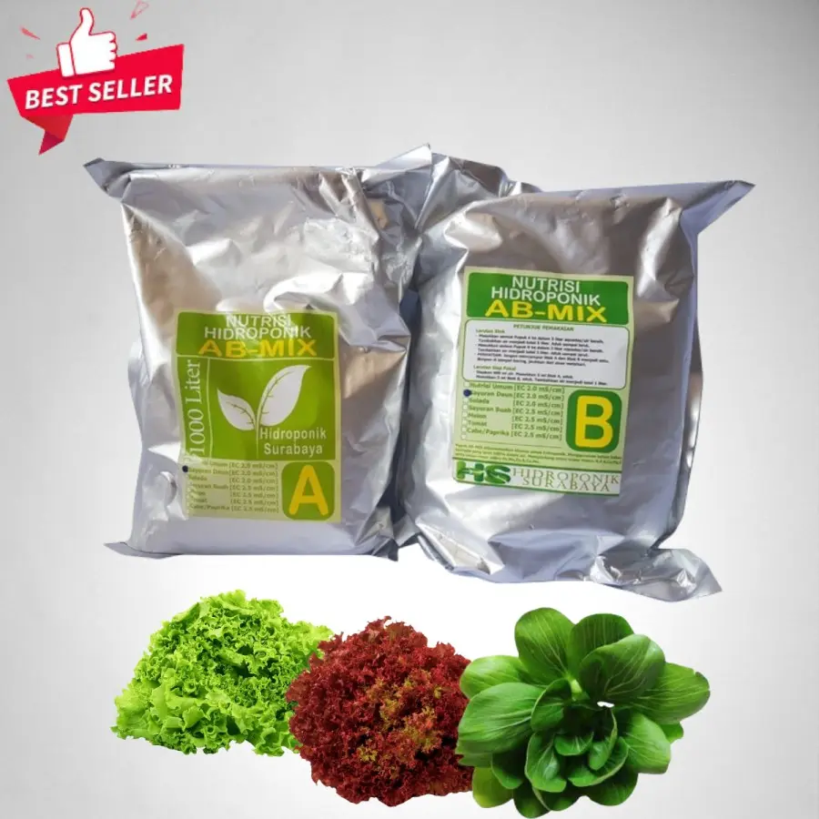 Pupuk nutrusi AB mix daun Hidroponik Surabaya