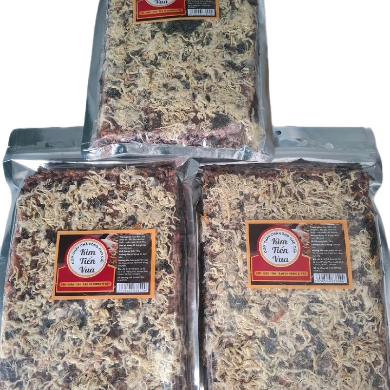 Combo 3 bịch cơm cháy gạo lứt rong biển chà bông cao cấp Kim Tiến Vua  3 bịch × 180g  
