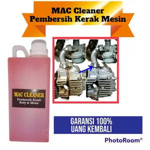 MAC CLEANER, Degreaser Obat Pembersih Mesin Mobil Motor Kerak Mesin 1 Liter Air Cleaner Car Kendaraan Lap pembersih  karat