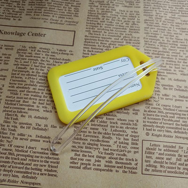 Product Introduction of 50pcs Travel Tags Plastic Bag Loops Transparent Luggage ID Label Strap Holder Lanyard Portable Travel Accessories 17