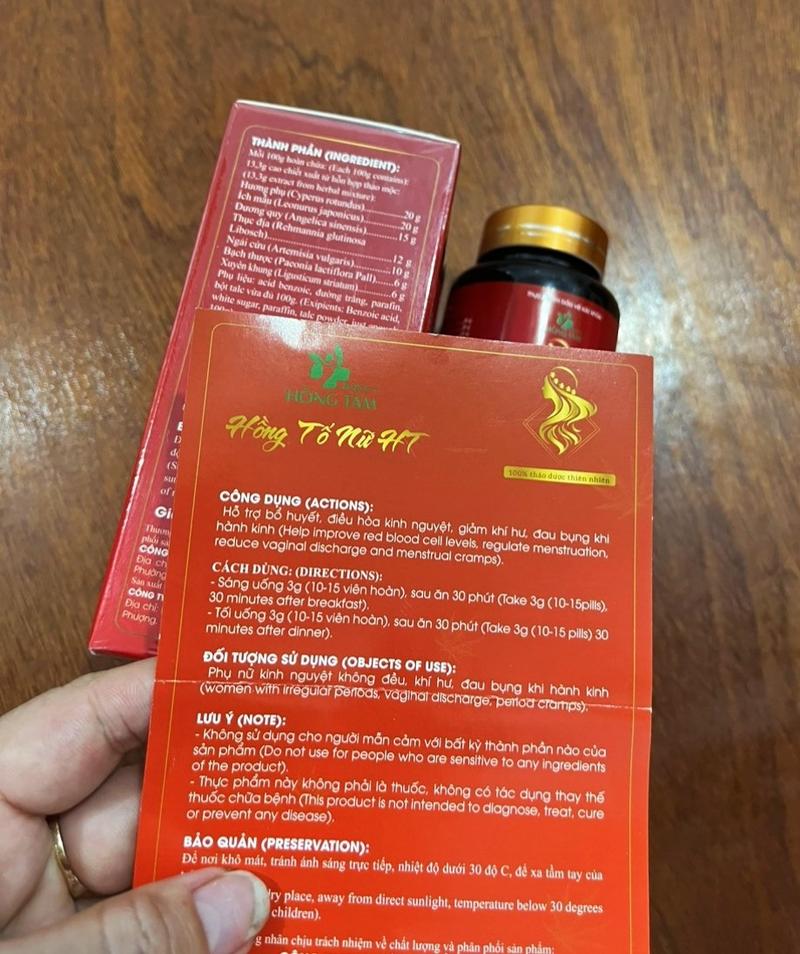 Product Introduction of Combo 2 Hộp Viên Uống Hồng Tố Nữ Điều Kinh , Nội Tiết Màu Đỏ ( Tặng 1 Hộp Vitamin E Đỏ ) 4