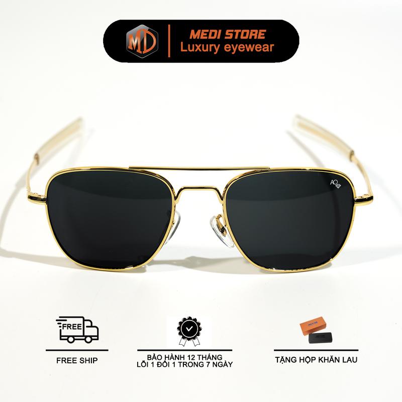 Kính Mắt AOMEDI Thủy Tinh Cao Cấp Chống Chói Chống Lóa Chống UV Kiểu Dáng Phi Công Phù Hợp Cho Quý Ông Hiện Đại