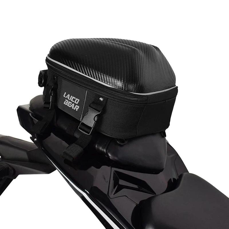 Product Introduction of ROCK BIKER 18-24L Carbon Fiber Motorcycle Tail Bag Waterproof Motorbike Rear Back Seat Bag Moto Helmet Travel Bag Rider Backpack 56
