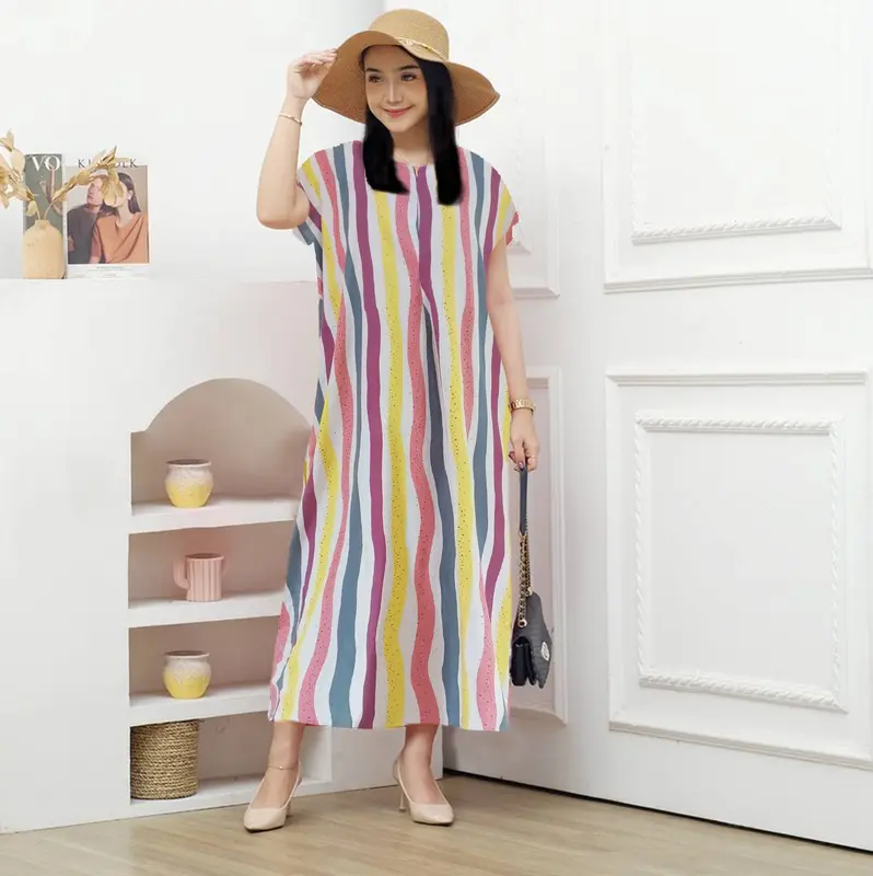 Daster Panjang Longdress SEMATA KAKI LD 120cm Bahan Kain Rayon Adem Halus Busui Friendly Non Ruffle Baju Tidur Santai 4