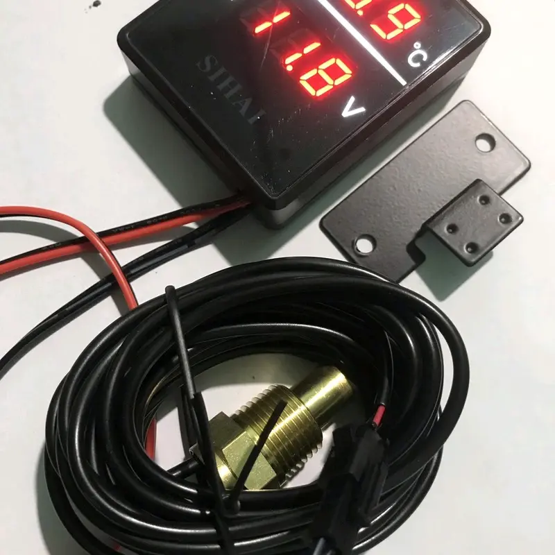 đồng hồ báo nhiệt độ động cơ, báo ắc quy 2 chế độ 5
