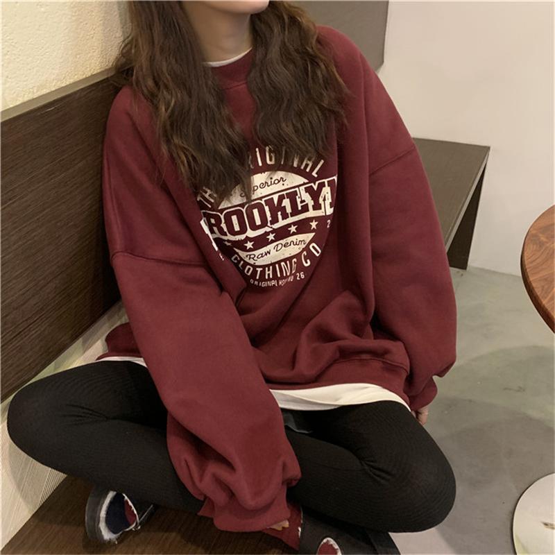 Product Introduction of Korean loose plus size round neck sweatshirt, men's and women's autumn and winter casual fashion jacket, hooded top 4
