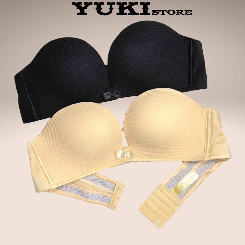 (Áo Tăng Size) Áo ngực su siêu nâng cúp ngang chống tuột bàn tay dày 3cm nâng độn tạo khe cao cấp YUKI STORE K18