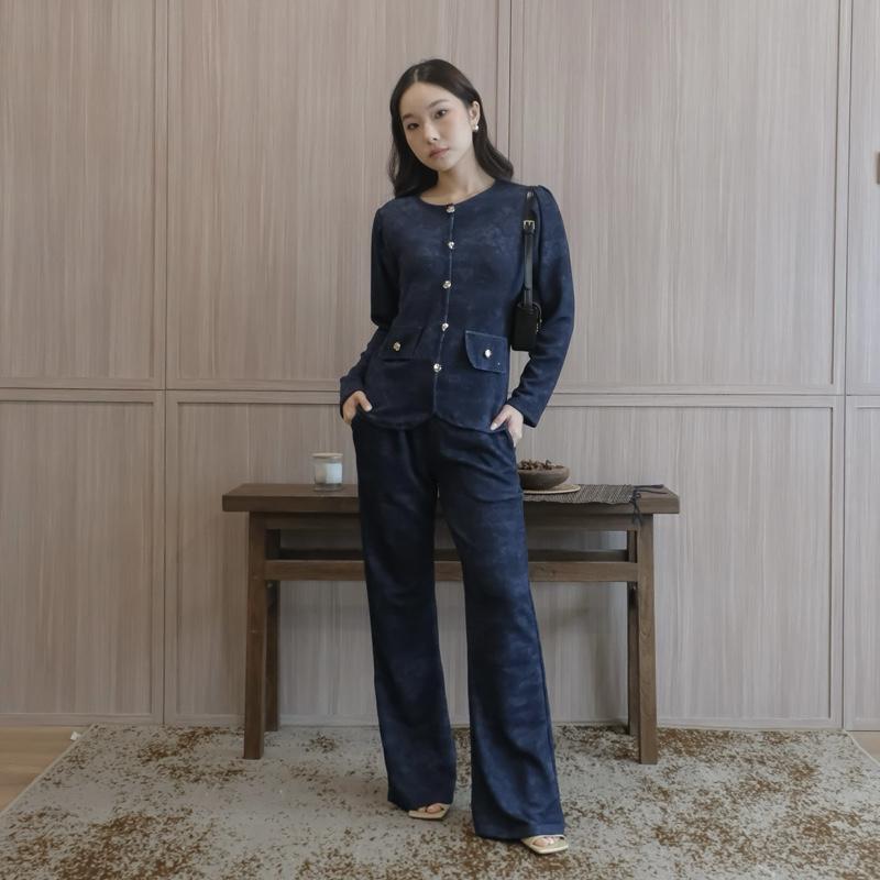 RARENOA - Willow Set - Setelan Atasan Lengan Panjang dan Celana Panjang Wanita