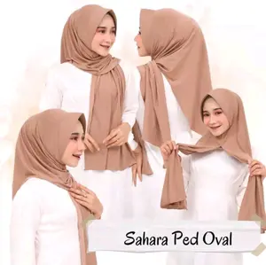 PASHMINA OVAL PED JERSEY PREMIUM Jilbab Instan Pad