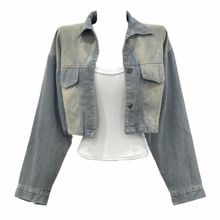 Áo khoác demin dáng croptop/KIM UYÊN BTQ