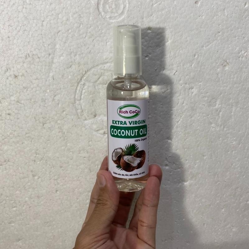 DẦU DỪA HỮU CƠ ÉP LẠNH - RICH COCO – EXTRA VIRGIN COCONUT OIL – CHAI 100ml 6