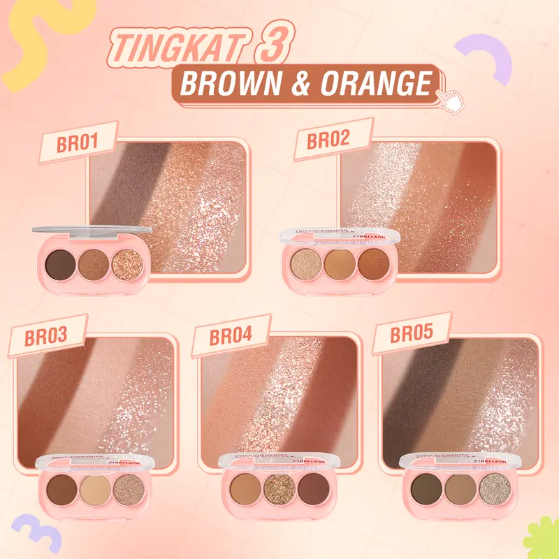 PINKFLASH 3 Shades Eyeshadow Palette Giltter High Pigment Easy To Blend Lasting 11 Eye  Colors E23 Waterproof 6
