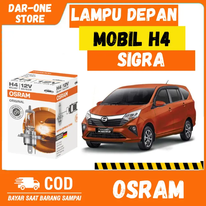 LAMPU DEPAN MOBIL H4 DAIHTSU SIGRA ORIGINAL OSRAM 0
