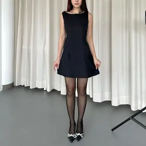 TILLY DRESS - Dress Pendek Wanita Boat Neck Top Terusan Lengan Pendek Mini Dress Korean Summer Posha